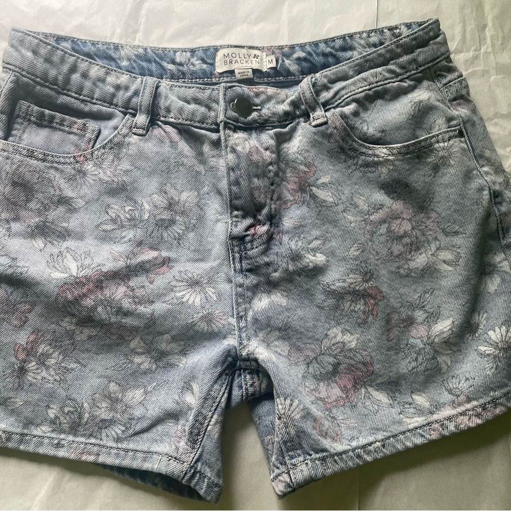 Molly Bracken floral denim shorts